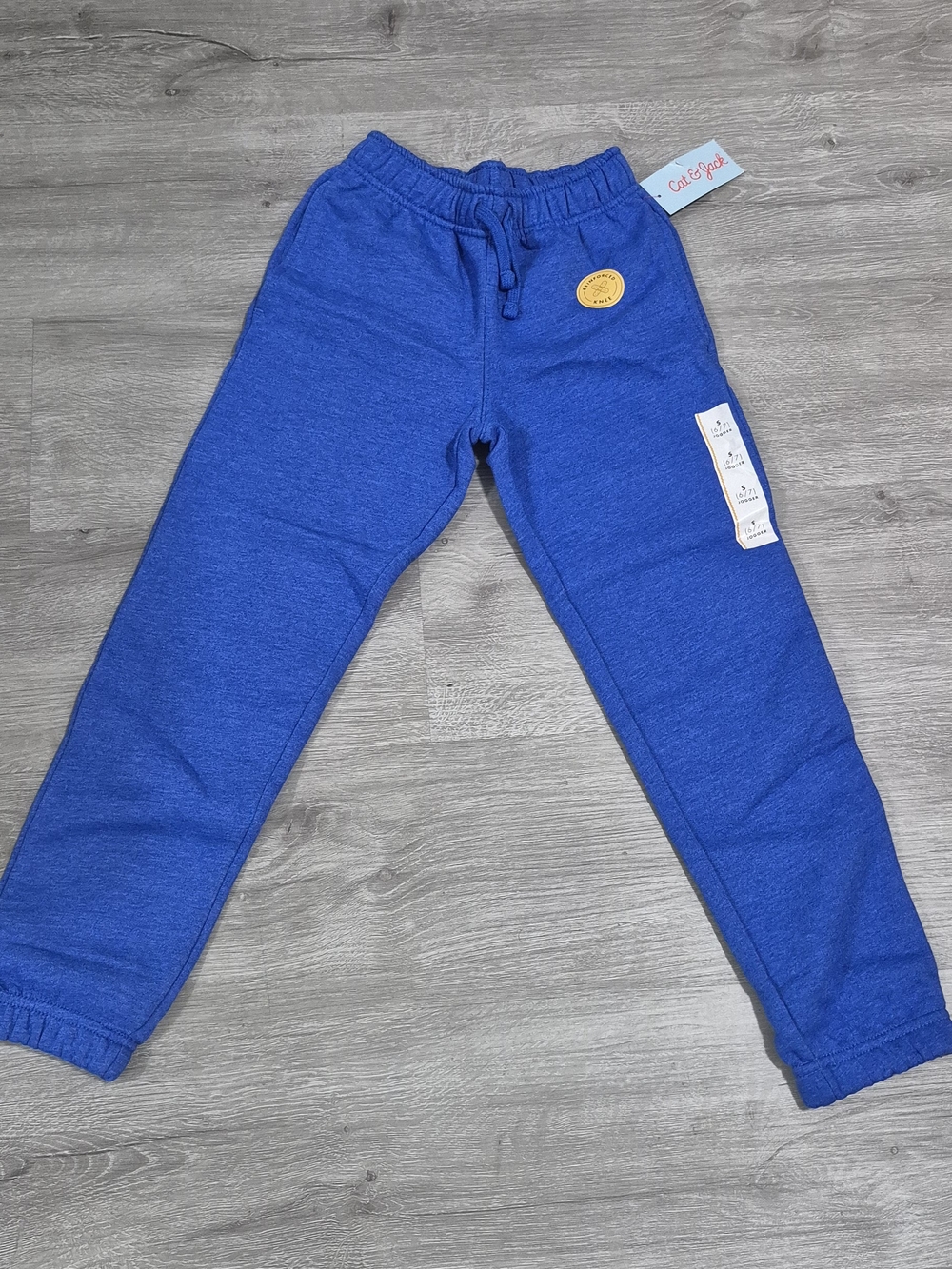 Cat & Jack Boys Blue Jogger Pants Size S 6/7 NWT Reinforced Knee